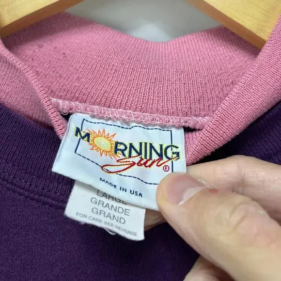 Vintage 90s Flowers Grandma Morning Sun Sweatshirt Large - Picture 6 of 12